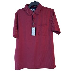 Men Maelreg performance polo red shirt size M new